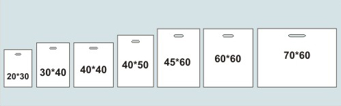 Пакеты с логотипом - Размеры производство полиэтиленовых пакетов